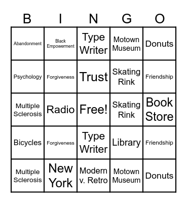 Love Radio Bingo Card