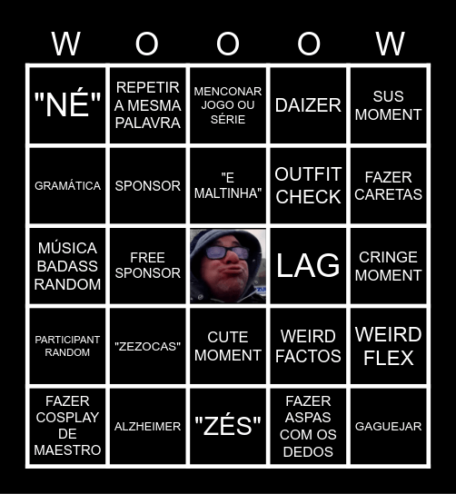 BINGAAAOOOOO DO RICZAAAOOO Bingo Card