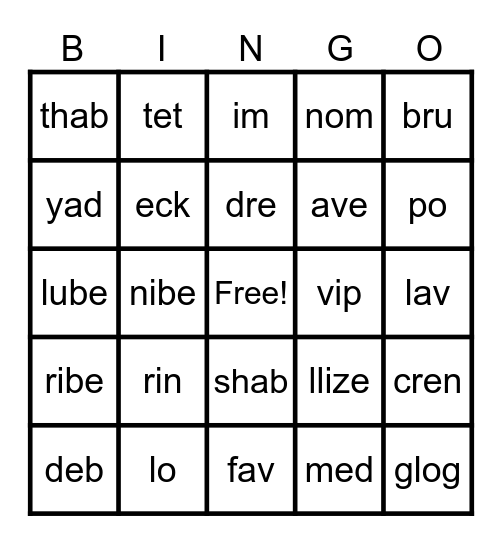 Spring Bingo #2 Bingo Card