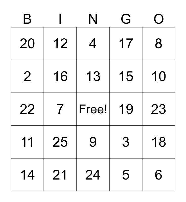 Adding Quantities Bingo Card