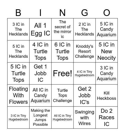 Robot 64 Bingo Card