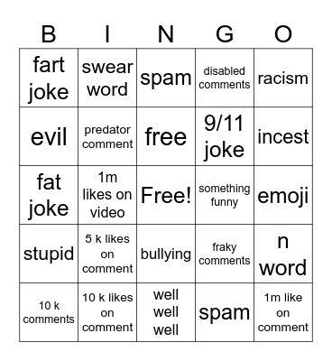 Instagram Reels Bingo Card