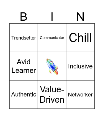 BOOST...go Bingo Card