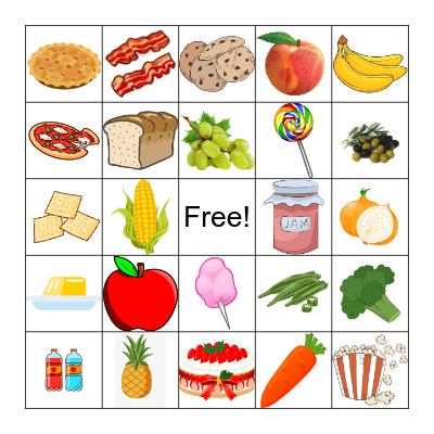 Food Month Bingo Card