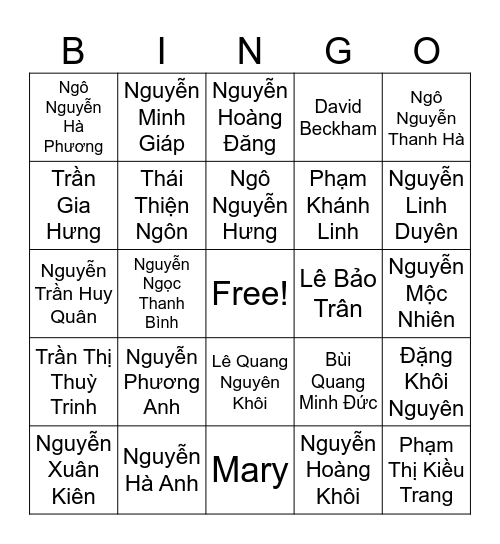 Summer Camp THT 2025 Bingo Card