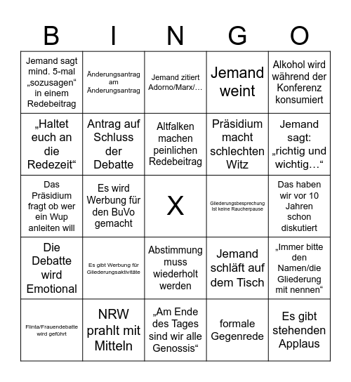 BuKo Bingo Card