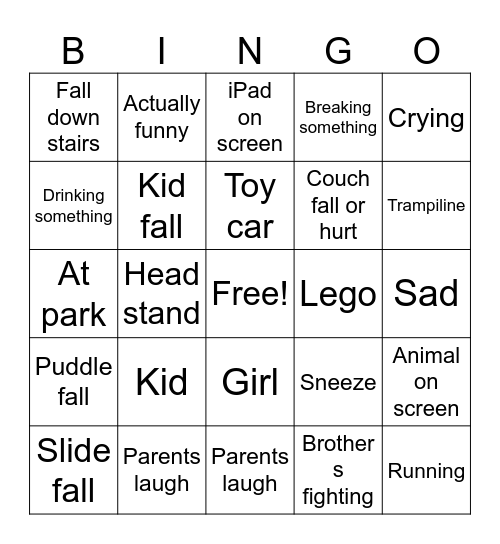 Funny Bingo Card