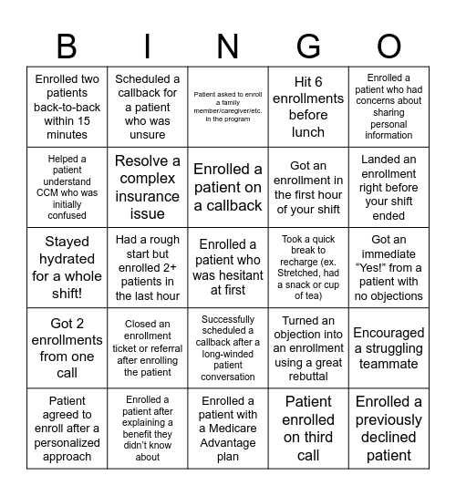 Tribute Triumphs Bingo Card