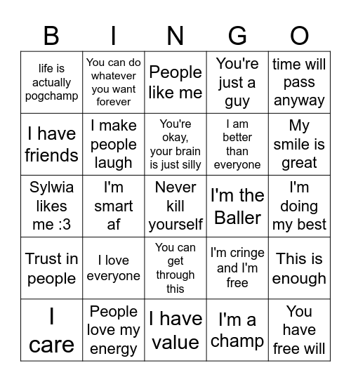 Brain's greatest hits - but better! Bingo Card