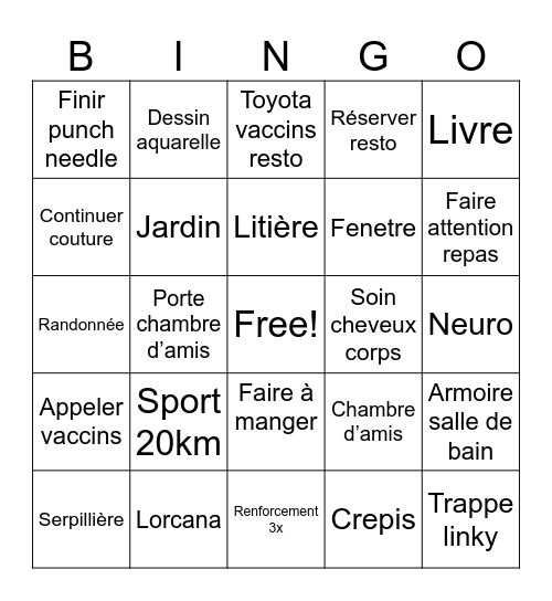 Mai Bingo Card