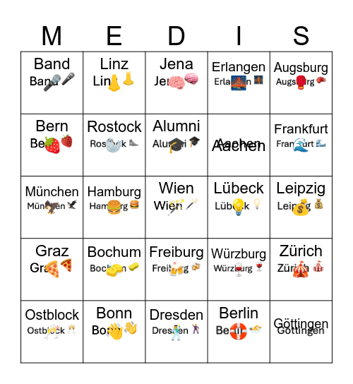 Kussbingo 2025 Bingo Card