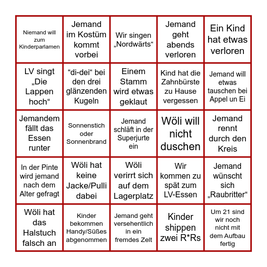 StuR*Rmvogel-Bingo Card