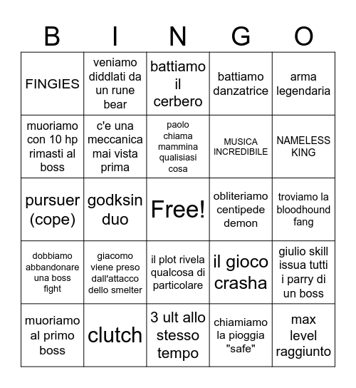 NIGHTREIGN BINGO Card
