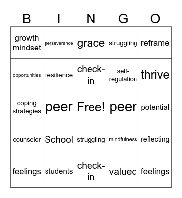 The End-Of-Year Counselor Chronicles Bingo Card