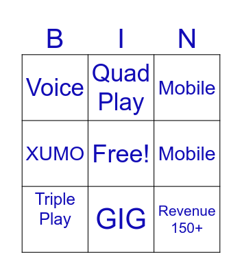 Mo' Money Bingo Card