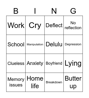 Cooked Bingo Card