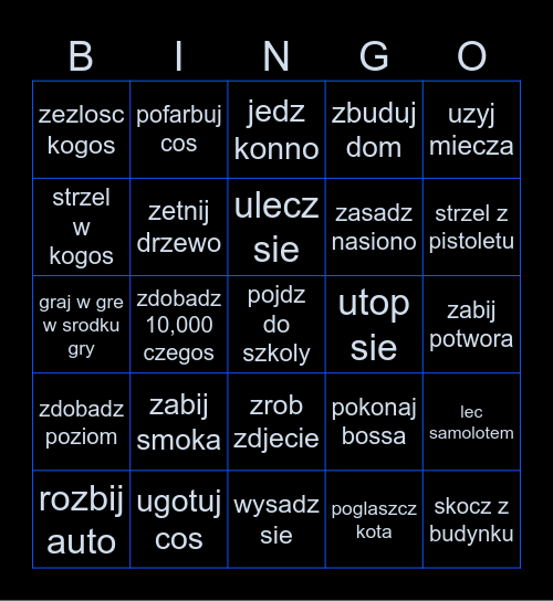 bigon Bingo Card