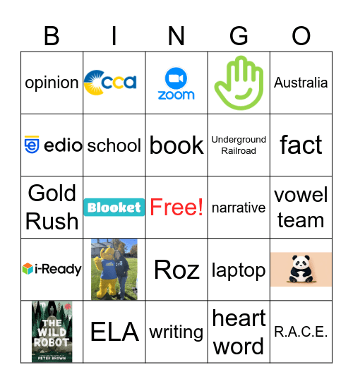 End of Year BINGO Card