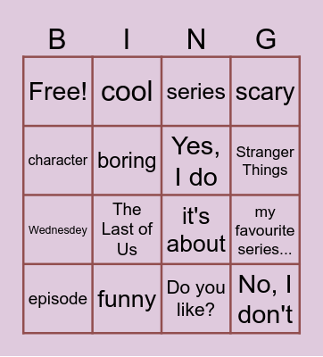 Series Bingo Card