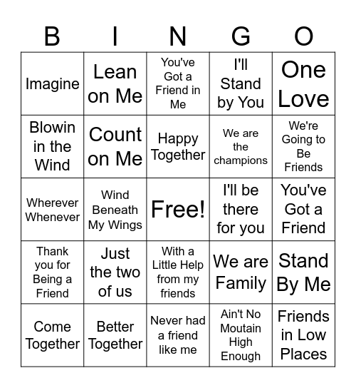 PSW Bingo Card