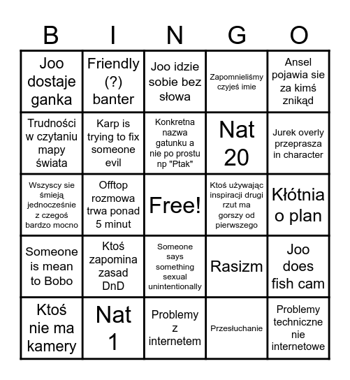 Książęta bingo Card