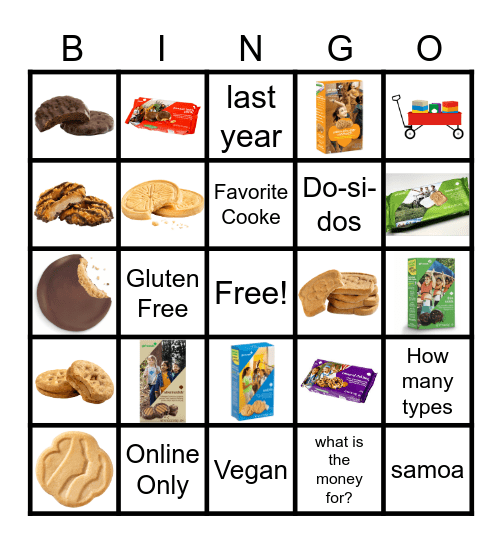 Girl Scout Cookies Bingo Card