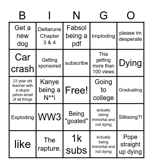 2025 bingo card Bingo Card