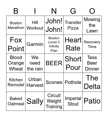 Gary Bingo Card