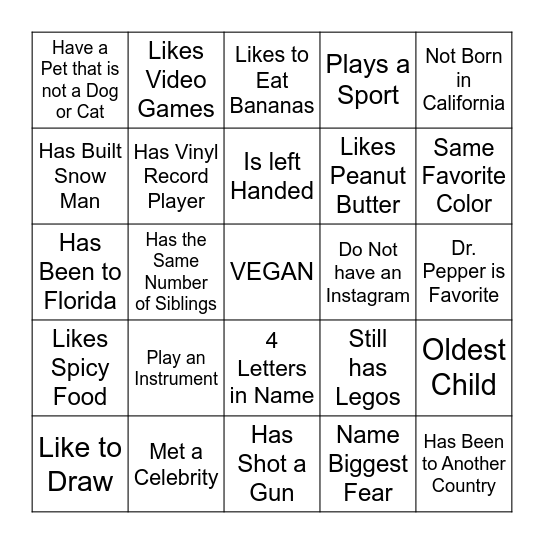 CCCLH PROMO BINGO Card