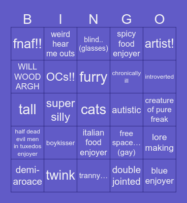 OWEN BINGO YAY!! Bingo Card