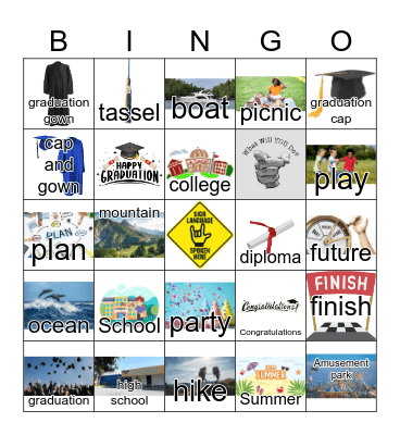 ASL Graduation/Summer Bingo Card