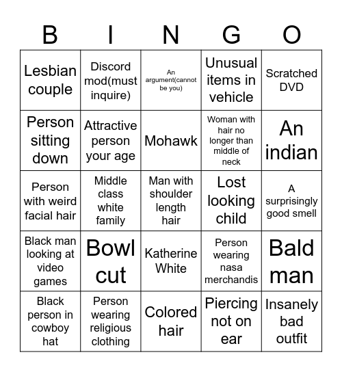 McKays Bingo-Caleb Bingo Card