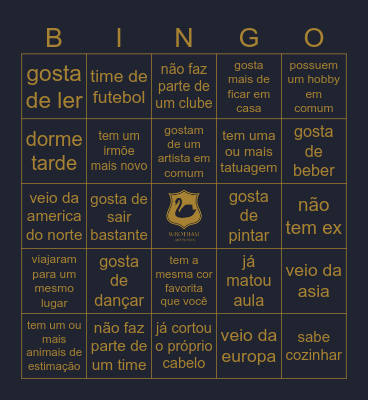 BINGO DA AFINIDADE! Bingo Card