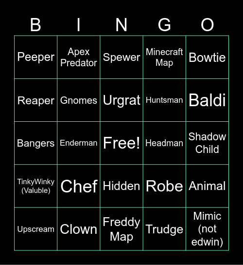 REPO HUNTING BINGO Card