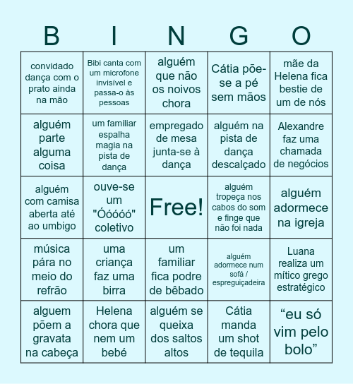 Casamento Helena & Jaime Bingo Card