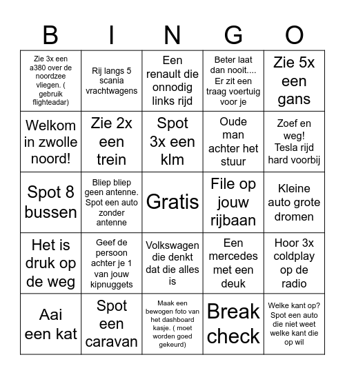 Terug naar huis v1.2 Bingo Card