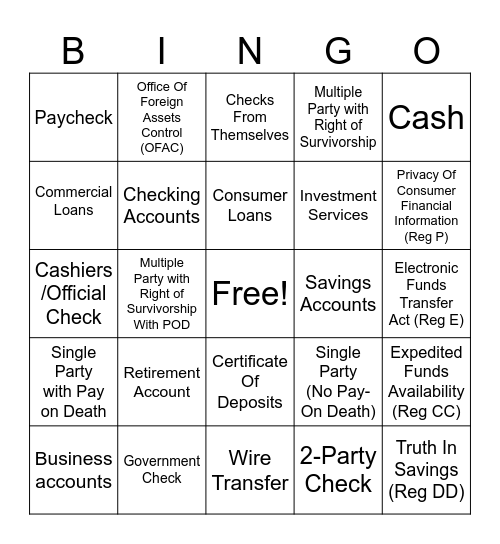 BELLCO BINGO Card