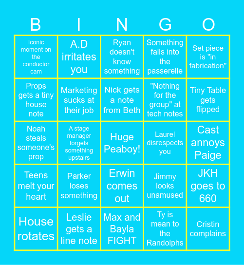 BIRDIE BINGO Card