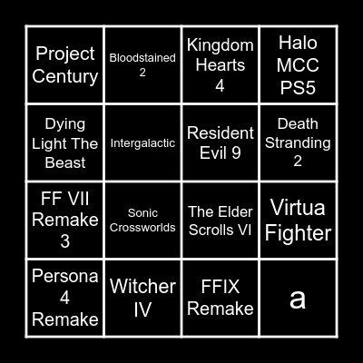 Bingo del NO E3 Bingo Card