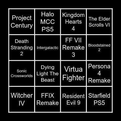 Bingo del NO E3 Bingo Card