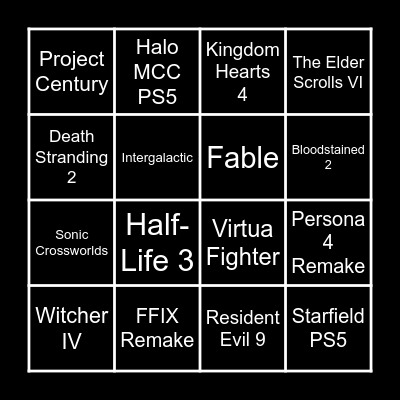 Bingo del NO E3 Bingo Card