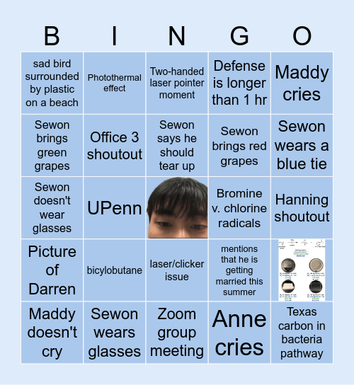 BING-OH Bingo Card