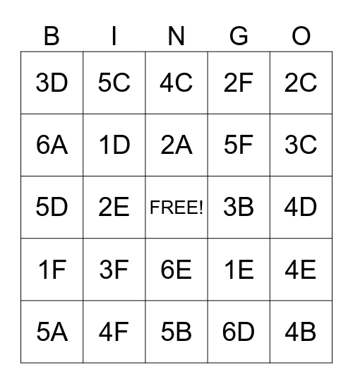 BINGO Card