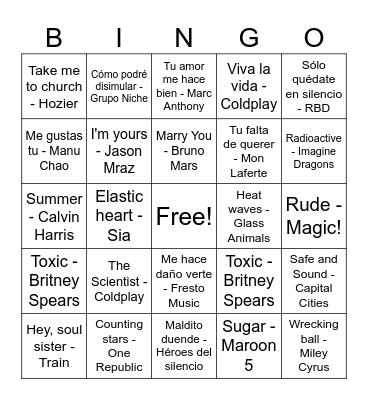 CALIMA Bingo Card