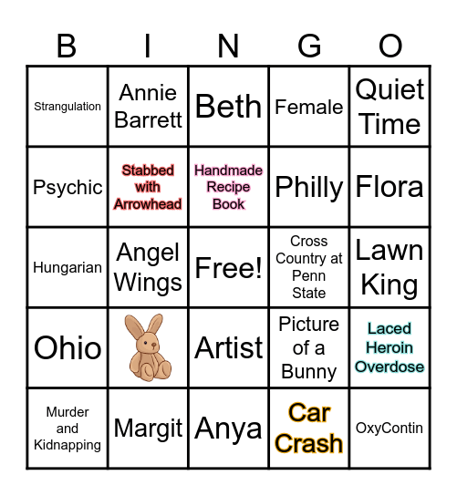 Hidden Pictures Bingo Card