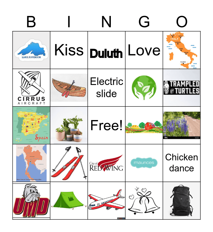Ginger and Riley Bingo Card