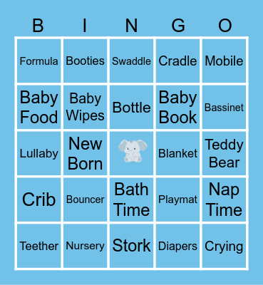 Baby Shower Bingo Card