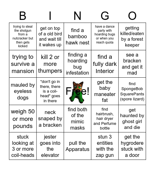lethal compny Bingo Card