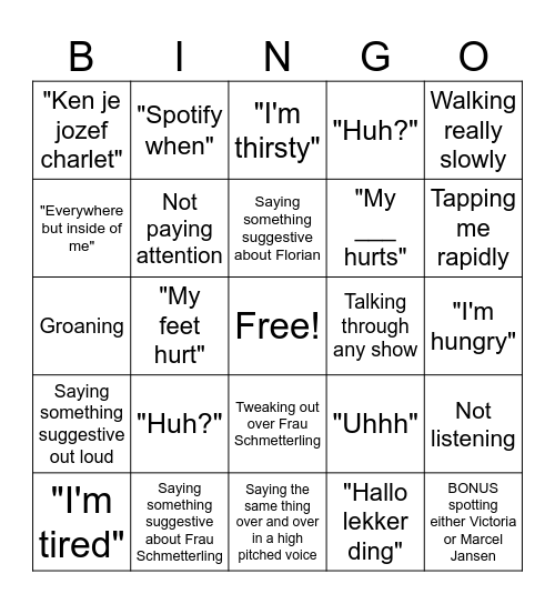 Efti Bingo Card