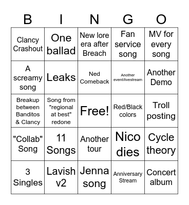 Breach Era Bingo Card